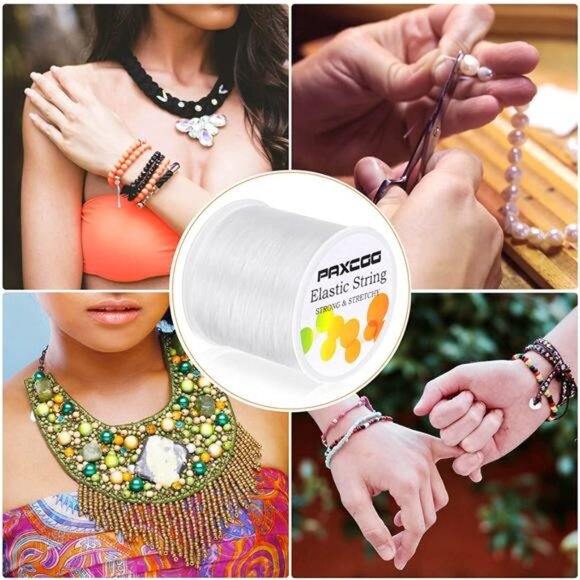 White 1mm Elastic‎ Bracelet String Cord Stretch Bead Cord for Jewelry Making - Picture 7 of 7